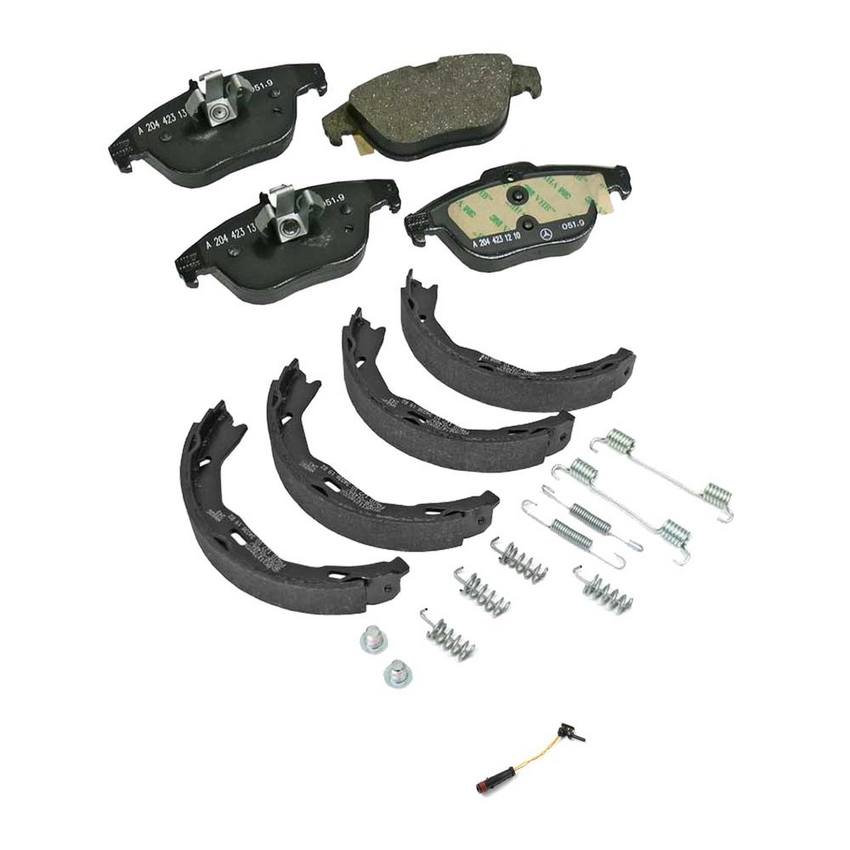 Mercedes Disc Brake Pad Set - Rear (With Shoes and Sensor) 2115401717